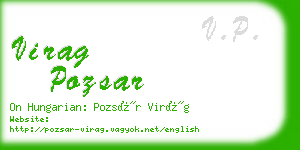 virag pozsar business card